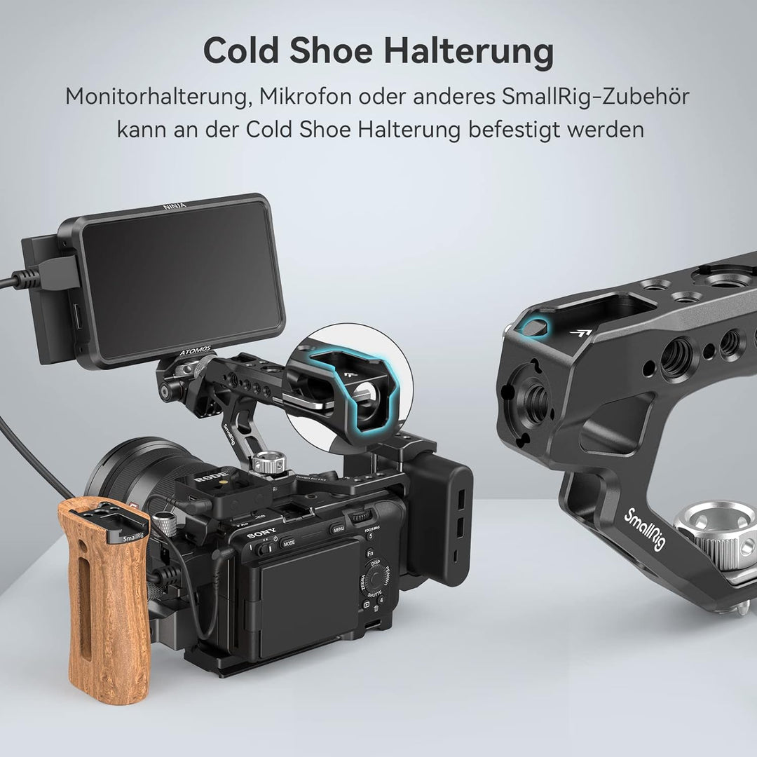 SmallRig Top Handle Ergonomischer Griff mit Positionierungslöchern für AR RI, Anti-Off-Designed Cold