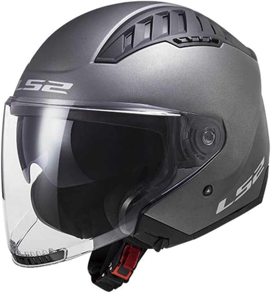 LS2, motohelm jet Copter Titan mat, M M Titanium, M Titanium