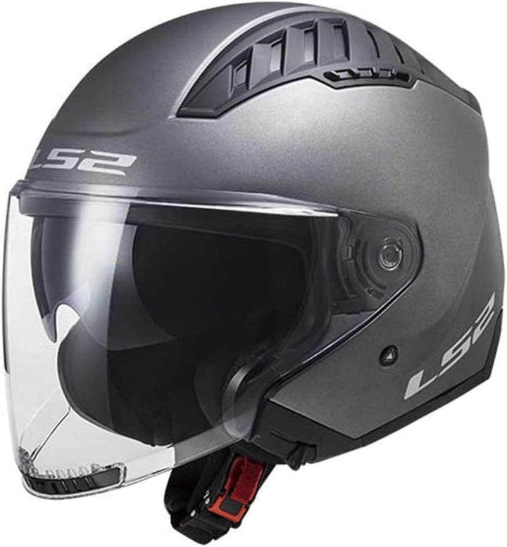 LS2, motohelm jet Copter Titan mat, M M Titanium, M Titanium