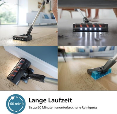 Philips Kabelloser Akku-Staubsauger 3000-Serie - Staubsaugen und Wischen in einem, Digitaler Motor,