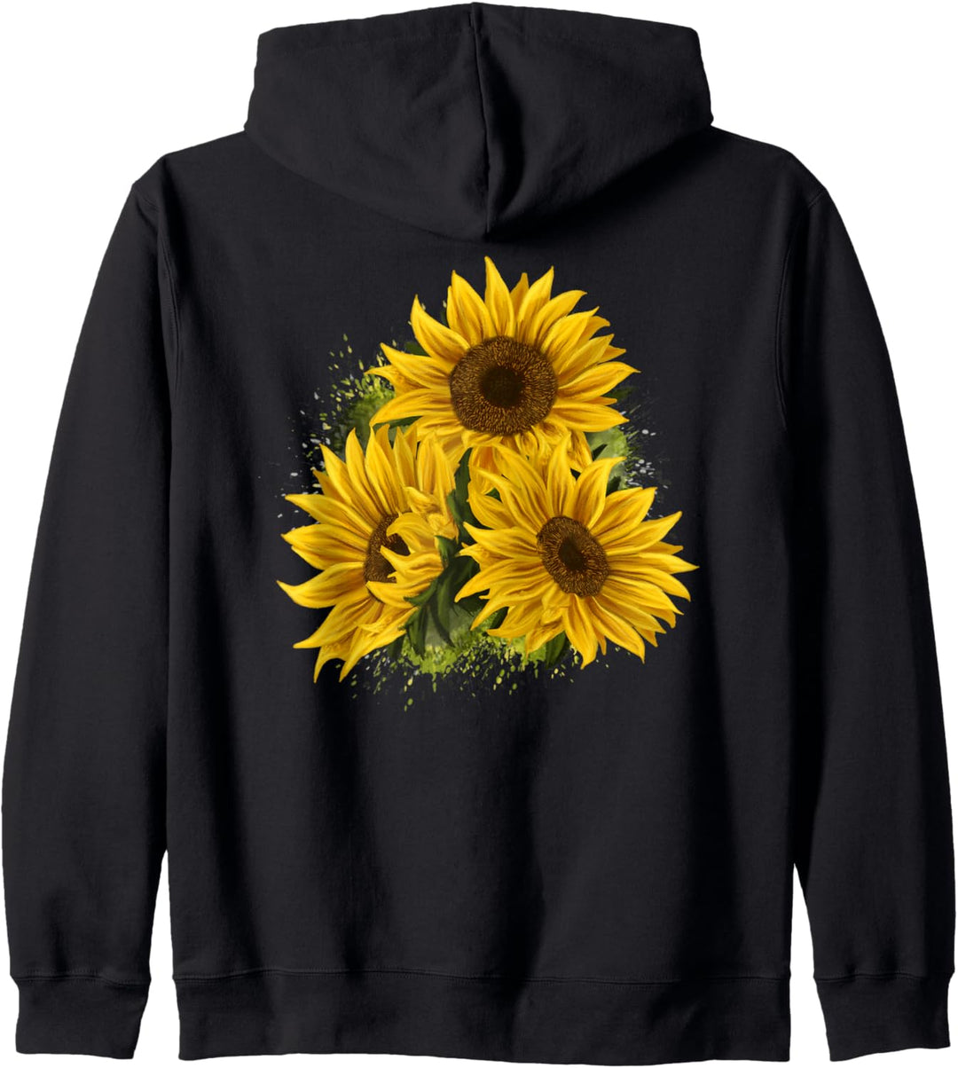 Yellow Sunflower Floral Watercolor Positivity Sonnenblume Kapuzenjacke