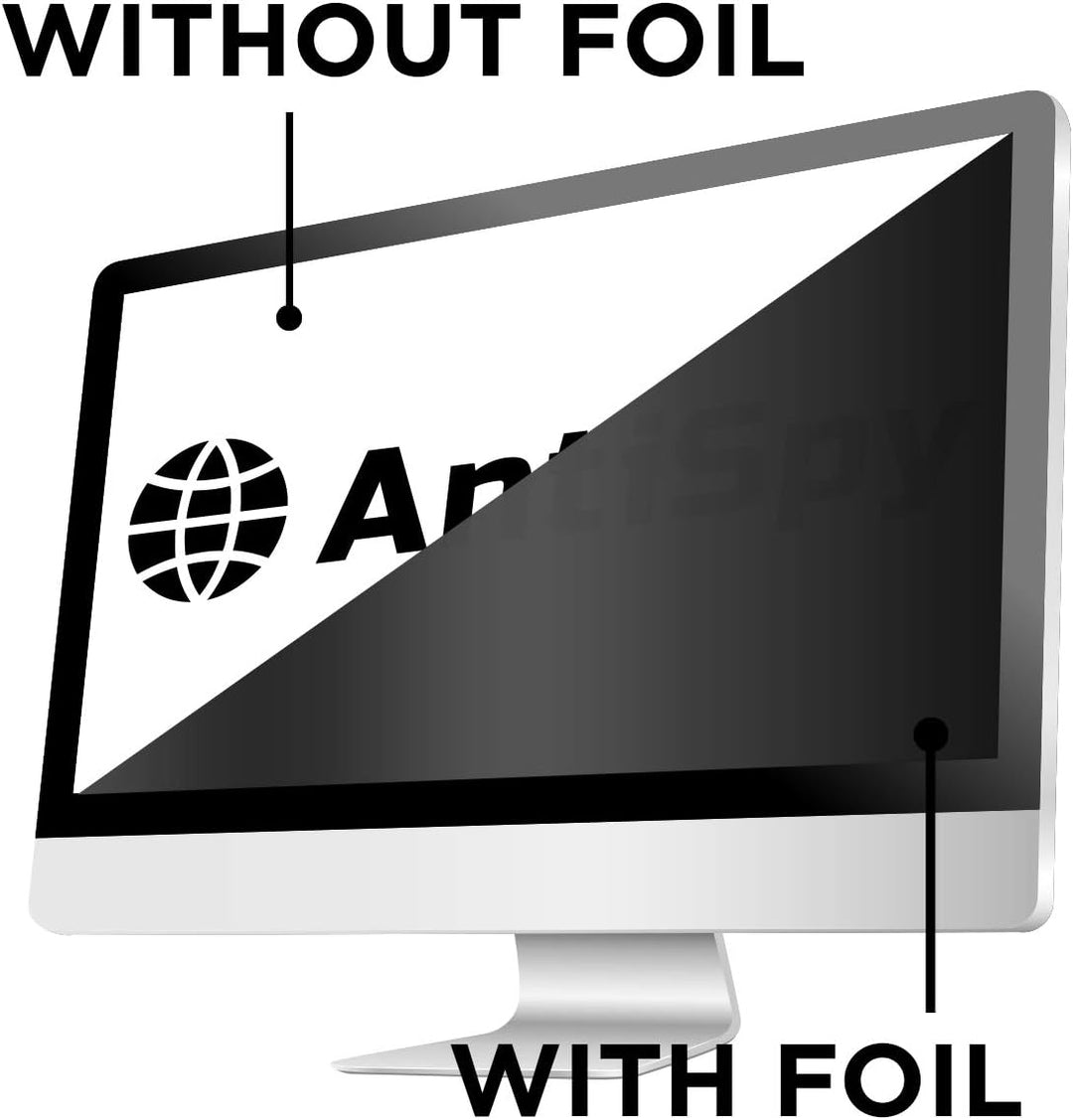 17.3" (16:9) Blickschutzfolie für Monitor – alle Zoll Grössen | geeignet für Apple i-Mac, Dell, Leno