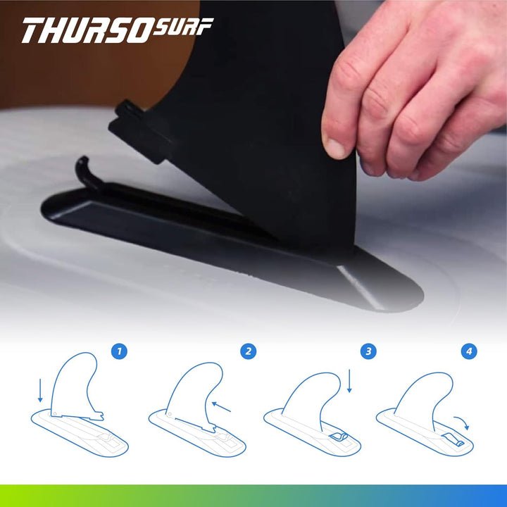 THURSO SURF Quick Lock Fins - Wählen Sie aus Center Finne/Seite Finnen Mittelflosse, Mittelflosse