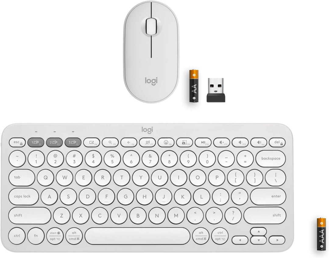 Logitech Pebble 2 Combo - US QWERTY-Layout International Layout, Weiss