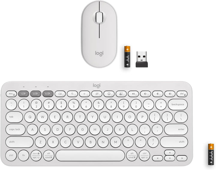 Logitech Pebble 2 Combo - US QWERTY-Layout International Layout, Weiss