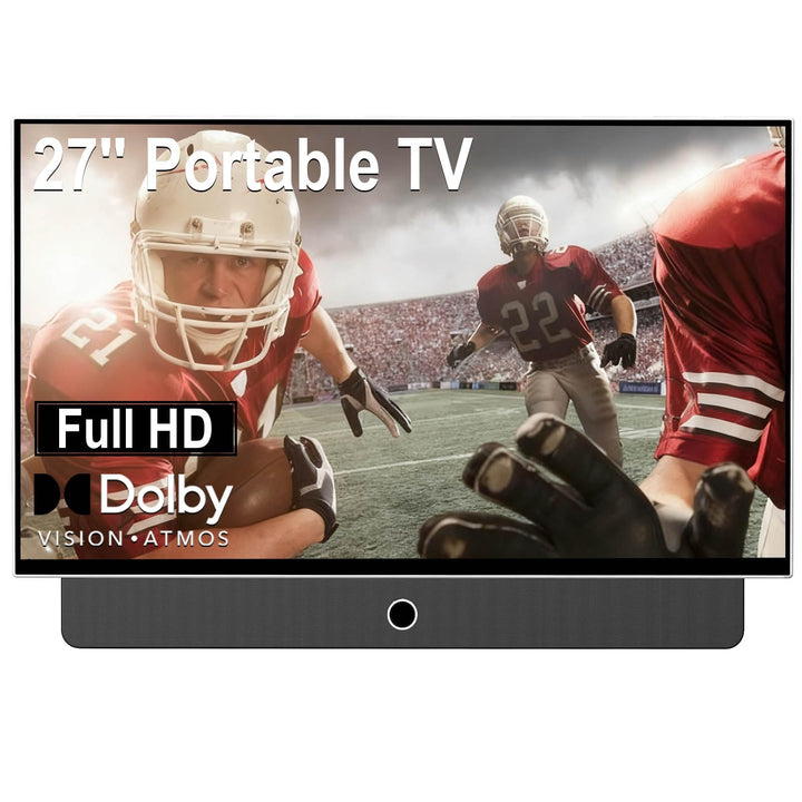 OFD Portable Smart TV 27 Zoll,Outdoor Fernseher 1080P Android14 OS,8Ω Dolby Audio,100% sRGB,WiFi-Unt
