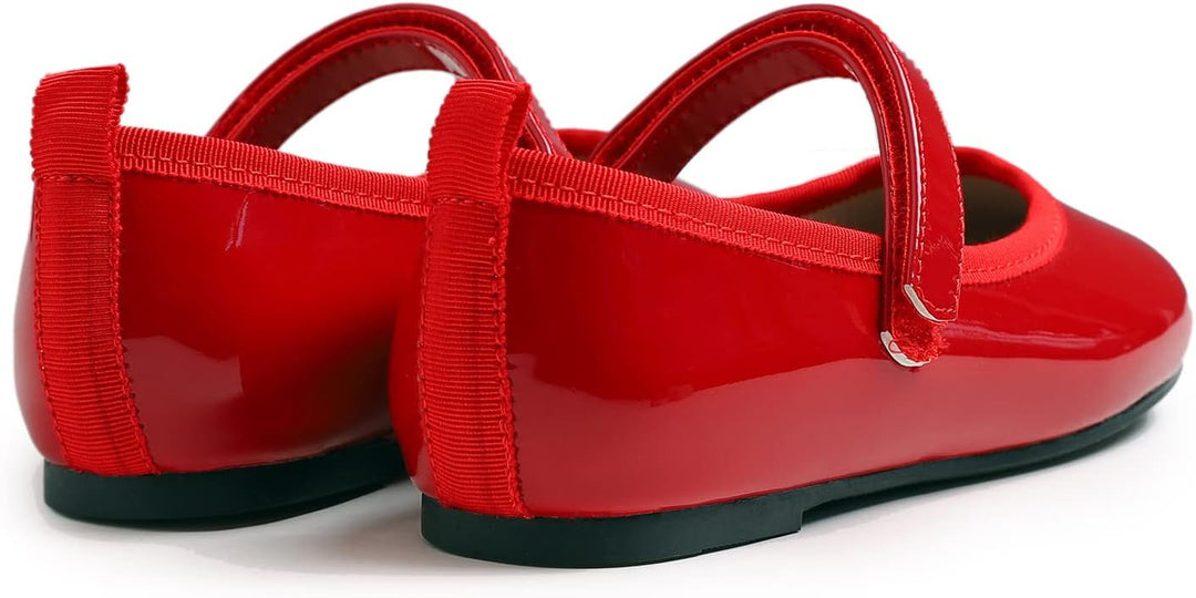 Feversole Girls Cute Dress, Mädchen süsses Kleid Mary Jane Schuhe weiche Party Urlaub Ballerinas 29