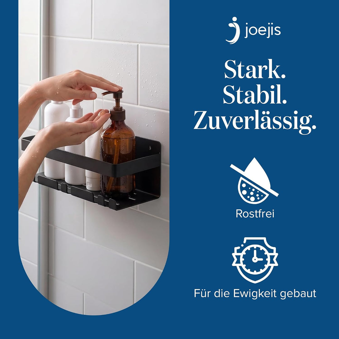 Joeji's Duschablage Edelstahl - 3M Selbstklebend Ohne Bohren - Duschregal Bad - Ablage Dusche Halter