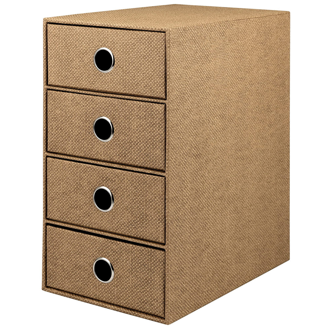 Rössler 1524452604 - S.O.H.O. 4er Schubladenbox für DIN A5, mit Griffloch, Special Line Hazelnut, 25