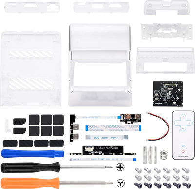 eXtremeRate AiryDocky LED Version DIY-Ersatz Gehäuse Case für Nintendo Switch/Switch OLED Dock, Re-D