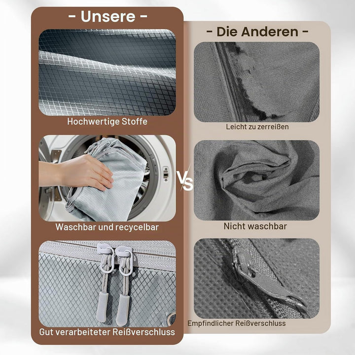 DIMJ Selbstkomprimierender Organizer - Bettwäsche Aufbewahrung, Packing Cubes Compression, Aufbewahr