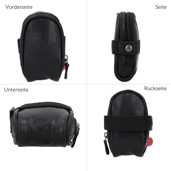 Gusti Satteltasche Leder - UDO B. Schlauchtasche mit wasserfestem Fahrradtasche für Werkzeug Lederta