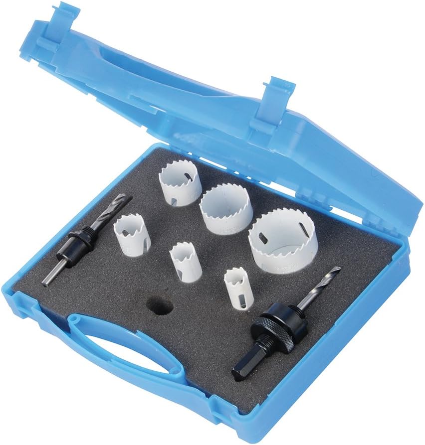 Silverline 273220 Bi-Metall-Lochsägen für Elektriker, 9-tlg. Satz 18–51 mm Durchmesser