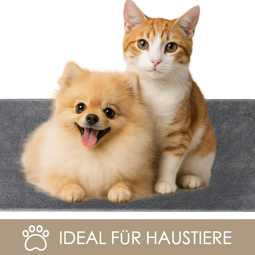 Fussmatte Dunkelgrau 60x90 cm – rutschfeste Schmutzfangmatte Waschbar – Türmatte für Eingang Innen &