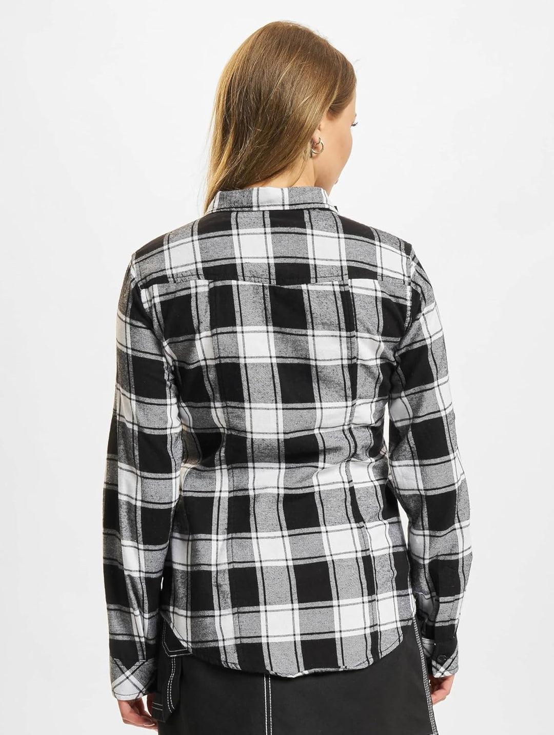 Brandit Amy Flanell Checkshirt Girl-Hemd, S White-black