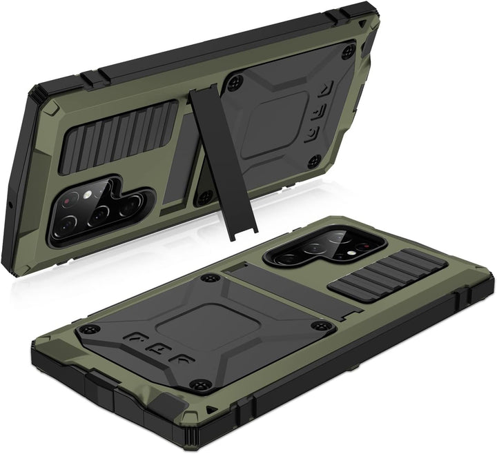 MIYIYQP Kompatibel mit Samsung Galaxy S23 Ultra 5G Metall hülle, Powerful Hybrid Schutz stossfest wa