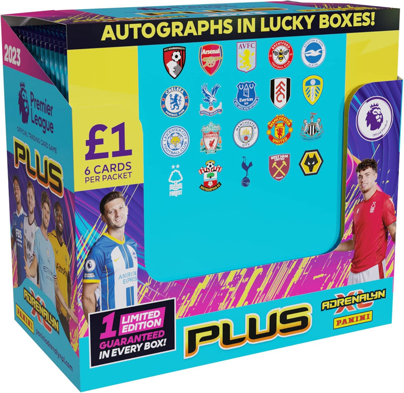 Panini x50 Packs Fussball Premier League 2022/23 Adrenalyn XL Plus, 50 Packungen, Buchstabendruck, 5