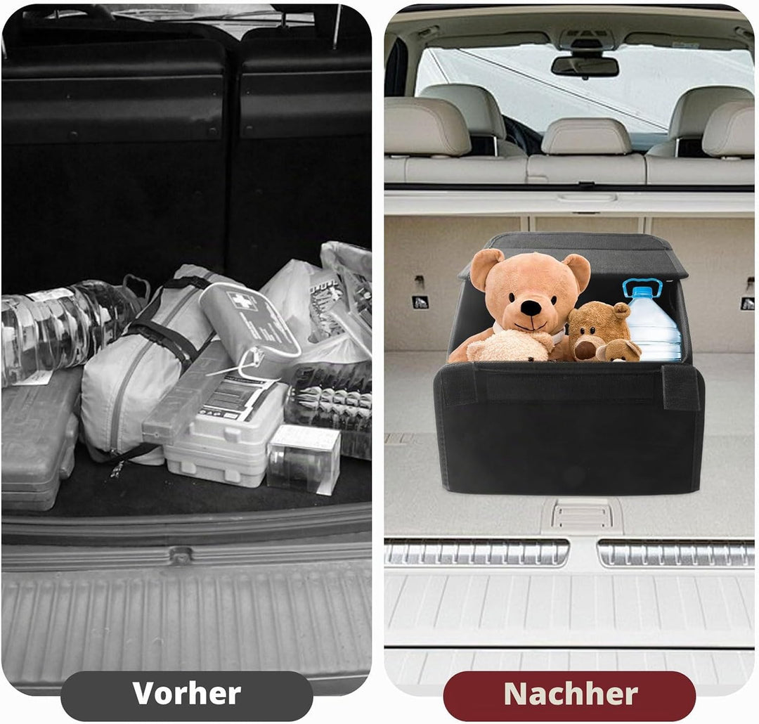 Auto Organizer Kofferraum Leder Aufbewahrungsbox Faltbarer Mehrzweck Kofferraumtasche Sitzaufbewahru