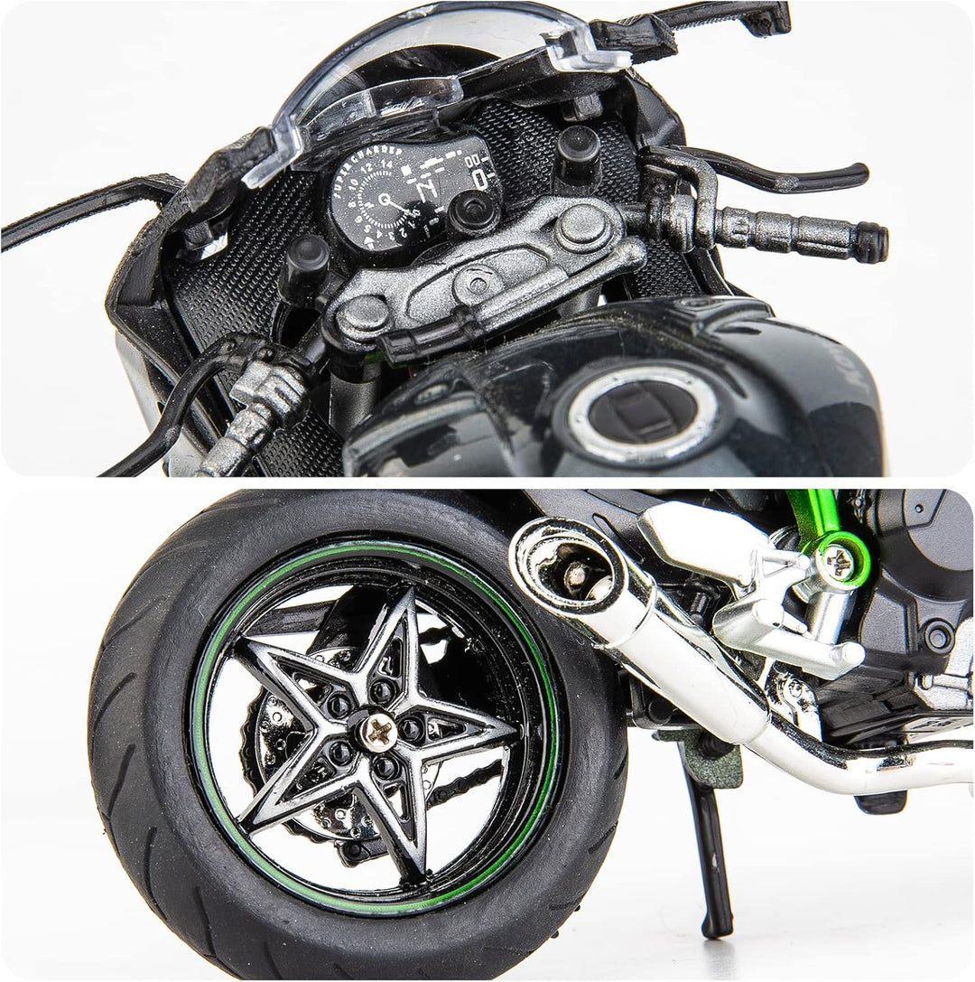 TGRCM-CZ kompatibel für 1:12 Kawasaki Ninja H2R Motorrad Modell, DieCast Modell Motorrad, Aufhängung