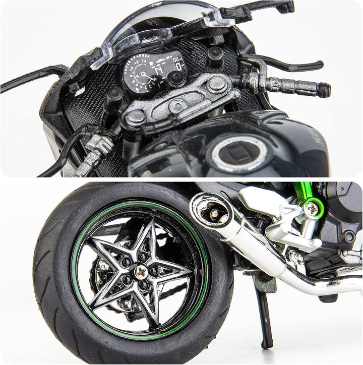 TGRCM-CZ kompatibel für 1:12 Kawasaki Ninja H2R Motorrad Modell, DieCast Modell Motorrad, Aufhängung