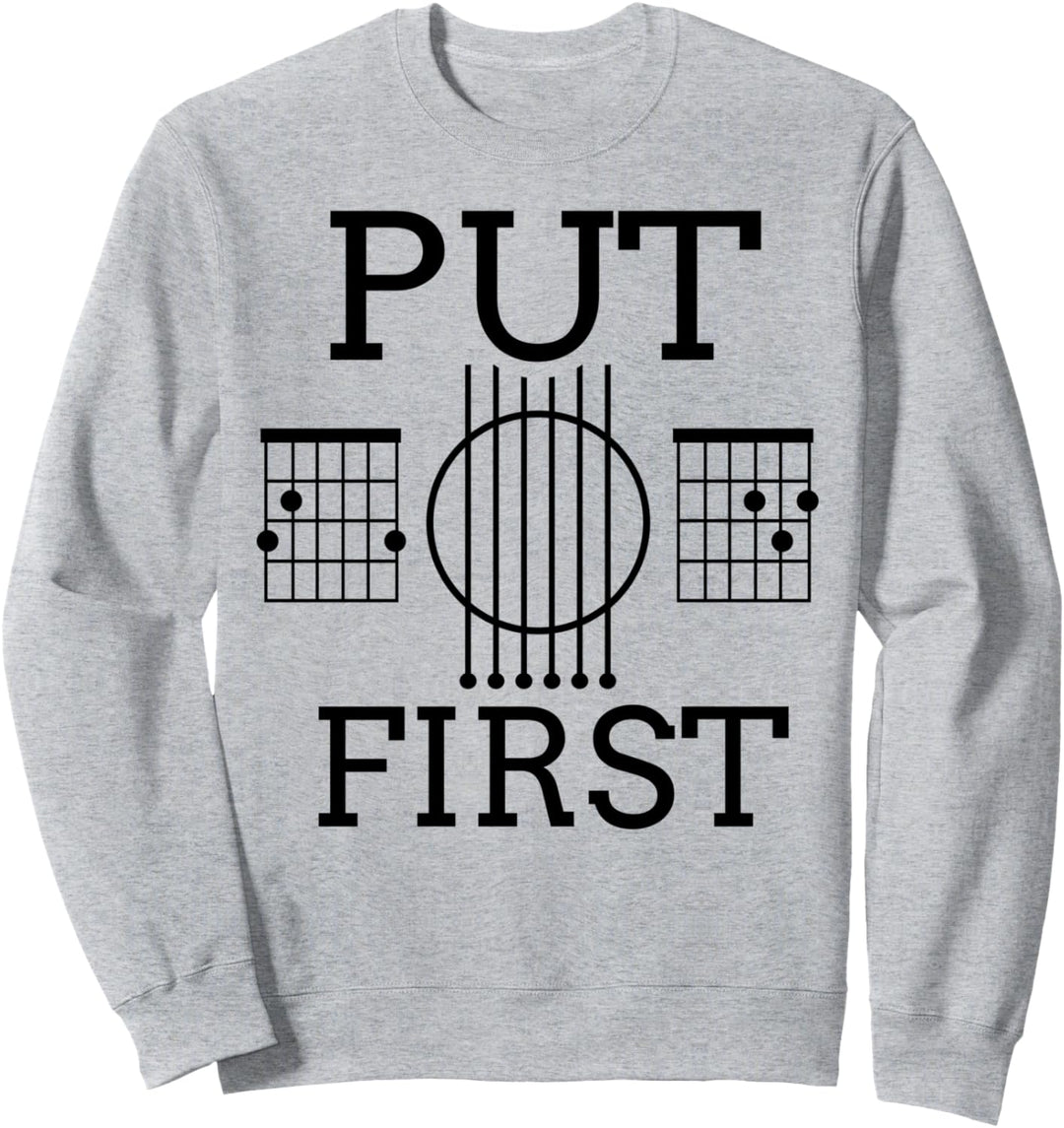 Lustige Gitarre als erstes Vintage-Musikgeschenk Sweatshirt