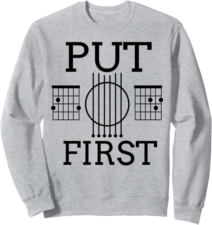 Lustige Gitarre als erstes Vintage-Musikgeschenk Sweatshirt