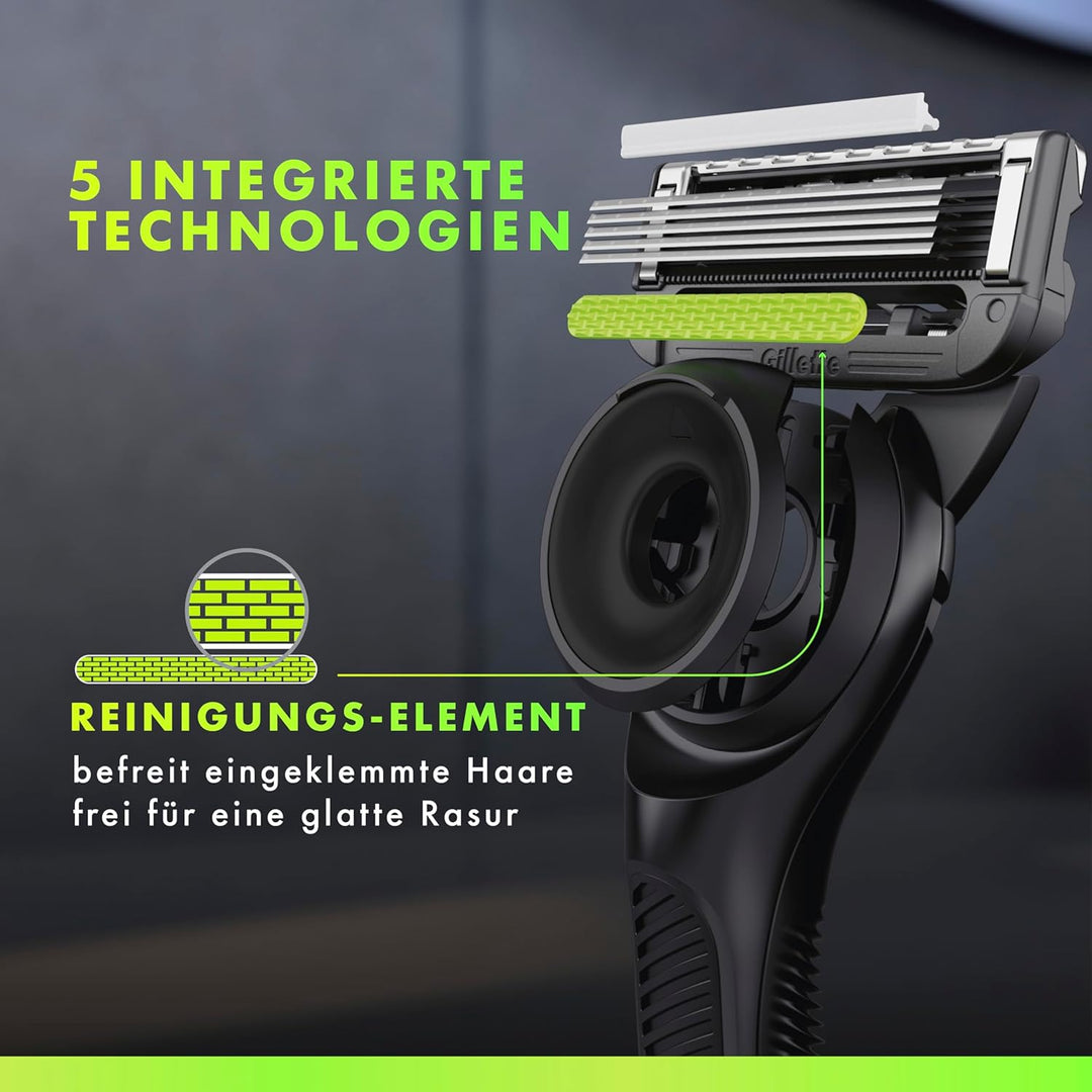 Gillette Labs Rasierer Herren mit Reinigungs-Element, Nassrasierer Herren, UEFA Champions League Spe