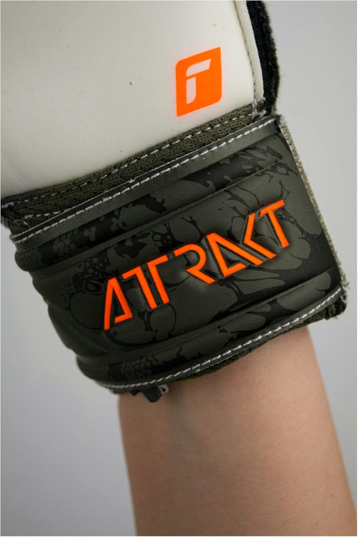 Reusch Attrakt Solid Finger Support TW-Handschuhe Kids Kinder 4 gruenorange, 4 gruenorange