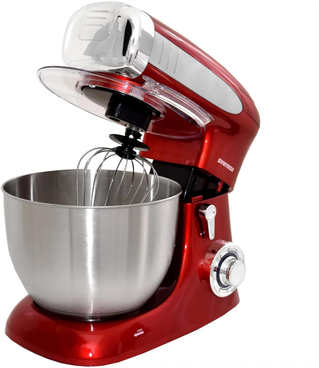 Syntrox Germany Küchenmaschine Deluxe Fleischwolf & Mixer, Rührmaschine mit Zubehör, Vielseitige Koc