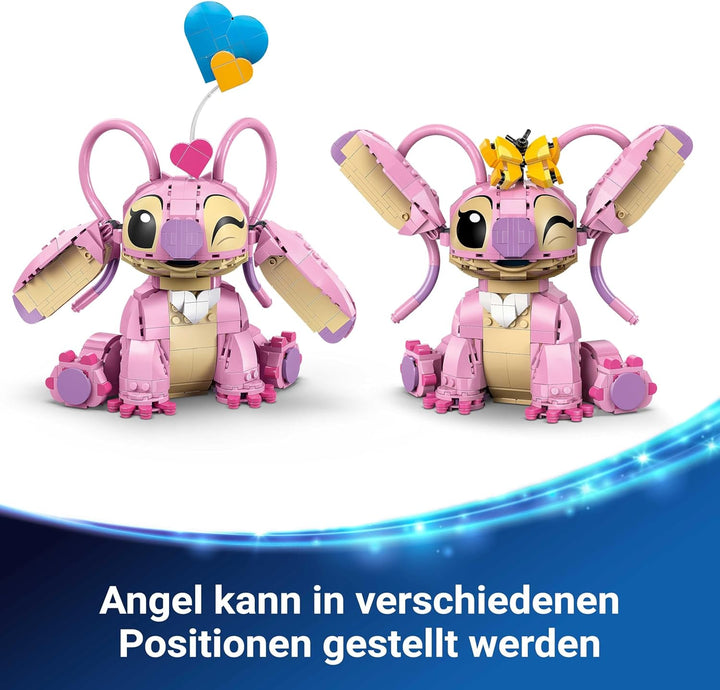 LEGO | Disney Angel - Lilo & Stitch Spielzeug - Spielset zum Bauen mit 3 Herzballons & 1 Schmetterli
