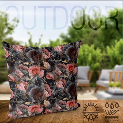 VOID Abstraktes Rosenmuster Kissenbezug Kissenhülle Sofakissen Kissen Deko Outdoor-Kissen Dekokissen