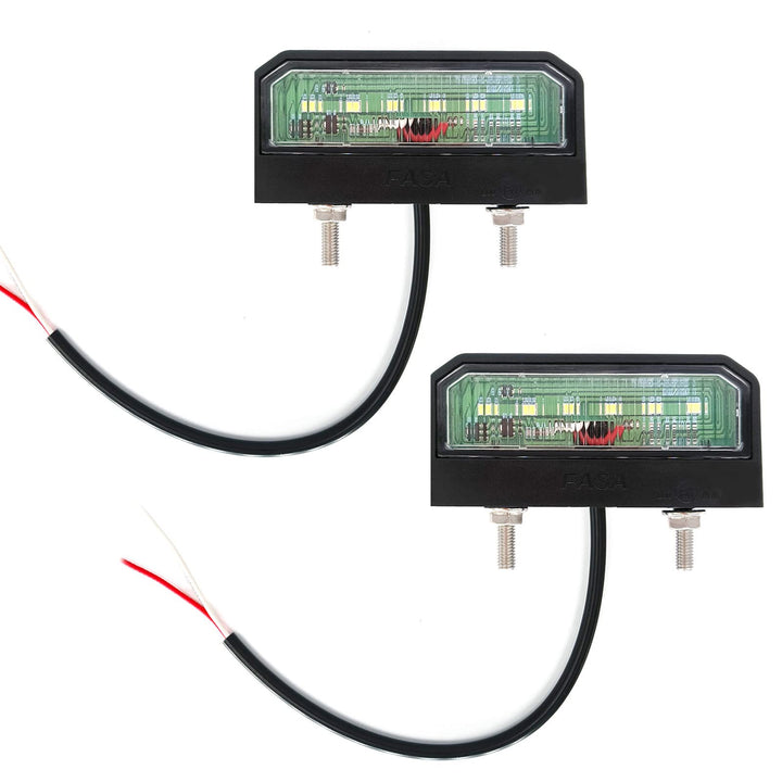 2 PCS PKW-Anhänger LED Kennzeichenbeleuchtung Weiss, Weiss KFZ Nummernschildbeleuchtung mit E-mark f