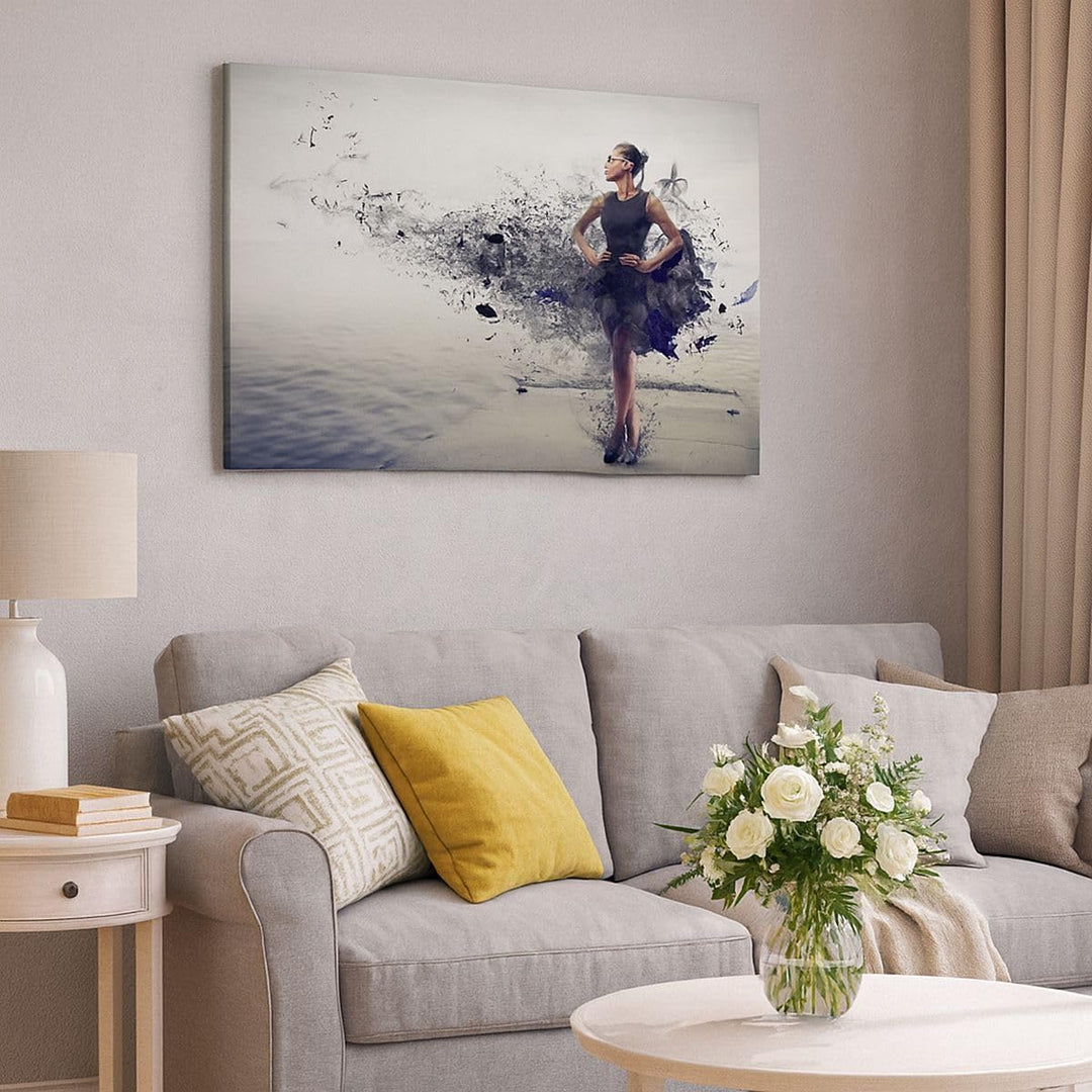 Bilder auf Leinwand 100x70cm Leinwandbild Afrika modell schönheit komposition Gross Wanddeko Bild Sc