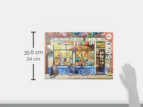 Educa 18583, Bücherladen der Welt 5000 Teile Puzzle für Erwachsene und Kinder ab 14 Jahren