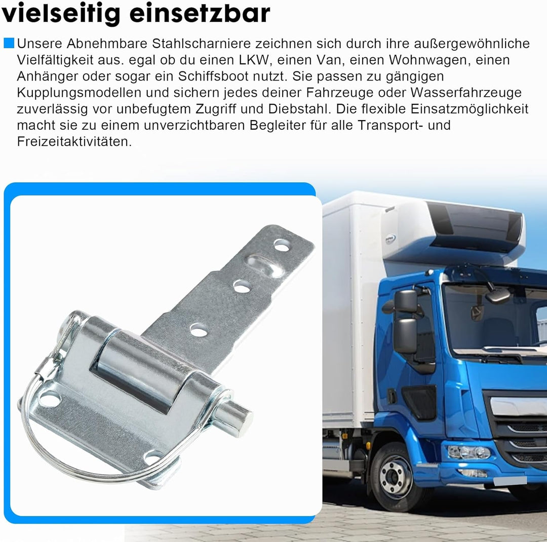 Abnehmbare Stahlscharniere, D-Typ Autoscharnier, abnehmbare Stift-Hardware passend für Anhänger, LKW