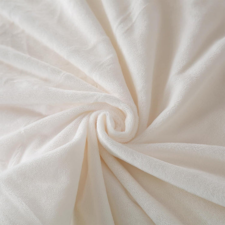 EMME Plüsch Bettwäsche Set 220x240cm Biber Flauschige Bettdecke Set für Bett Shaggy und Plüsch weich