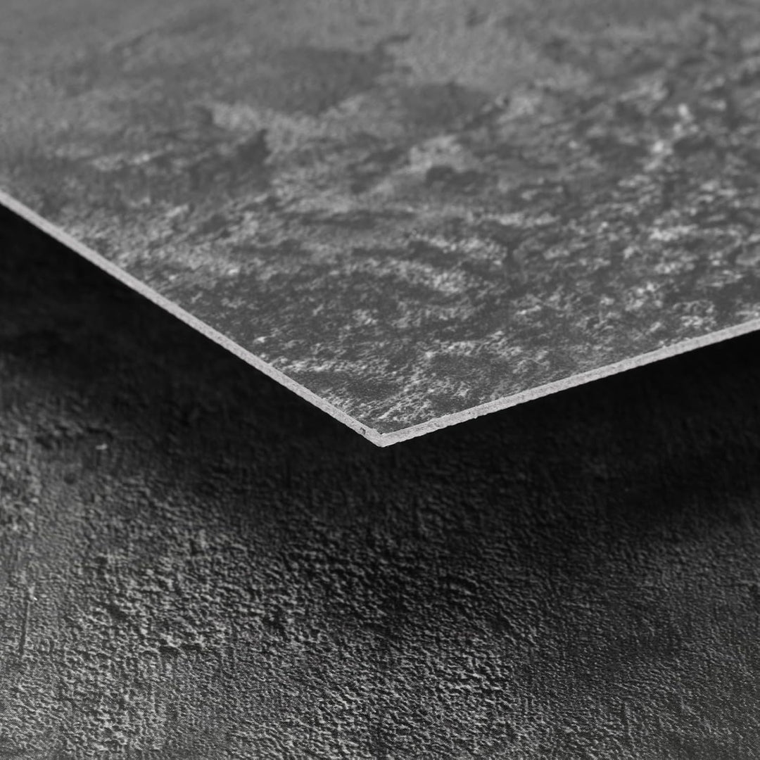 Mulgreat - PVC Bodenbelag - 12 Fliesen Selbstklebende Vinyl-Fliesen - Vinylboden - Betoneffekt - Vin