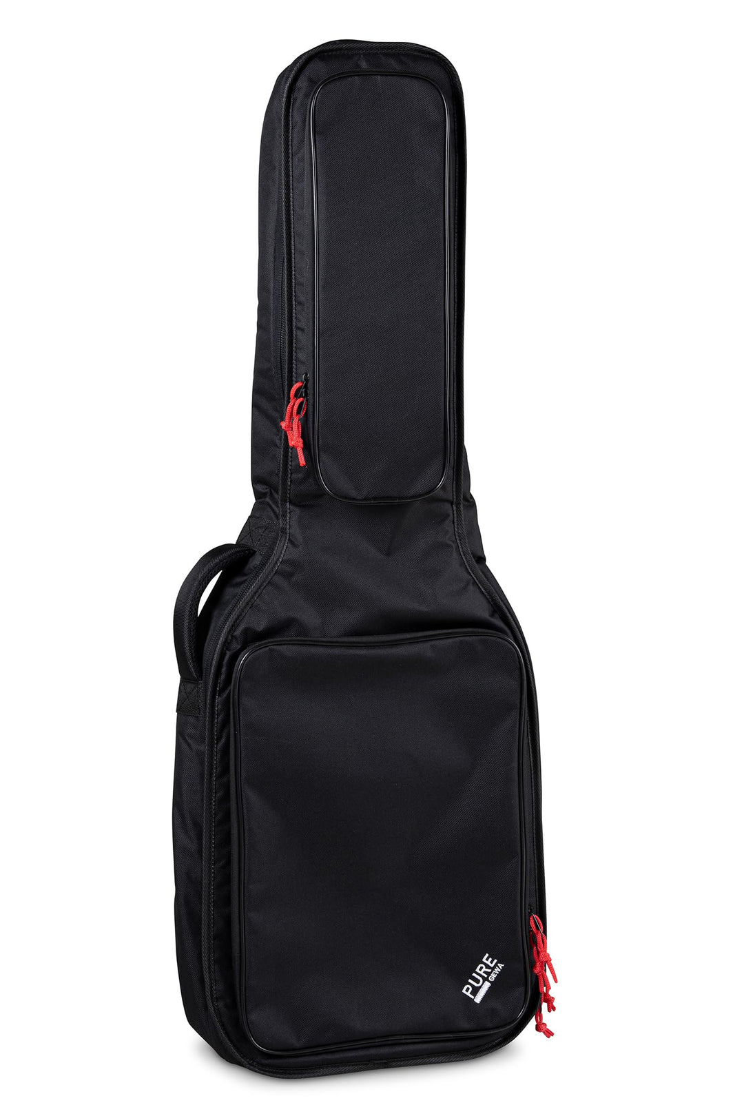 PURE GEWA Gitarren Gig-Bag Serie 120 für Westerngitarre, schwarz, 20 mm Schaumstoffpolsterung mit gr