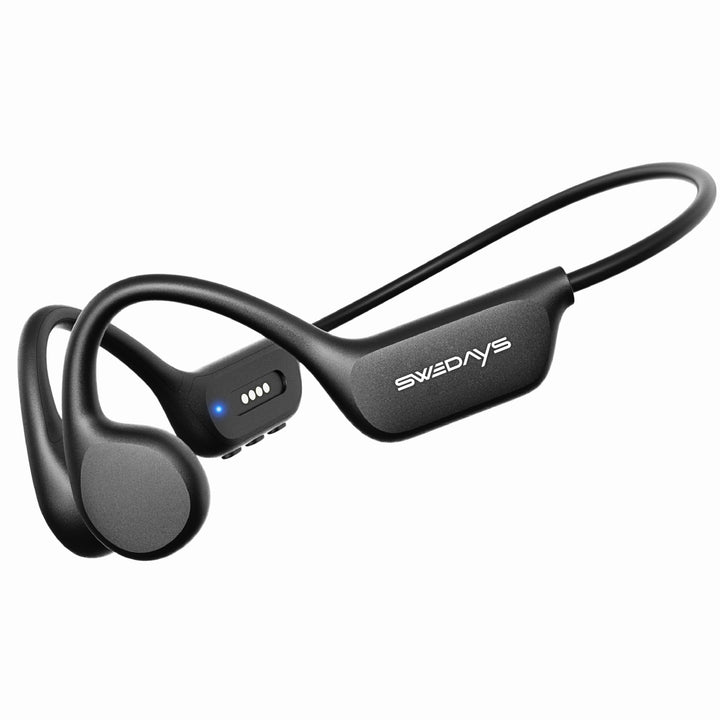 Knochenschall Kopfhörer Schwimmen, IPX8 Wasserdicht, Open-Ear Sport Kopfhörer 32GB Interner Speicher