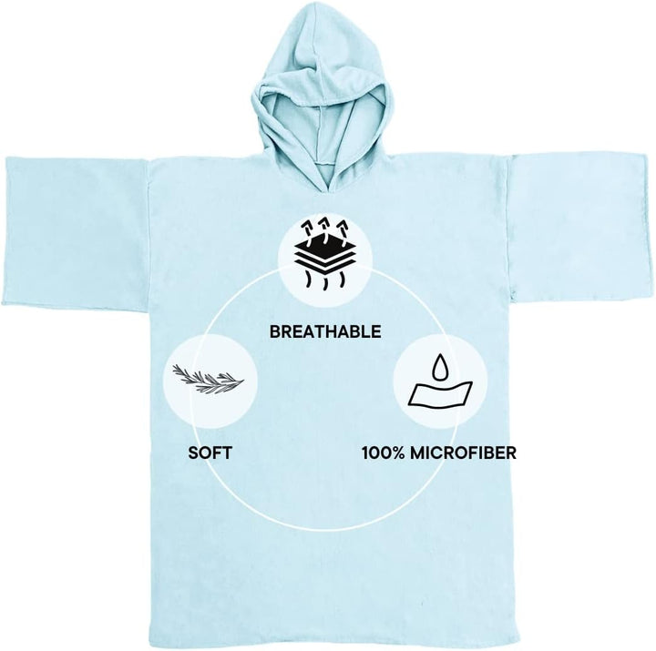 Brentfords Handtuch Poncho Erwachsene Kapuze Gross Bad Schwimmen Surf Poncho Mikrofaser Wechsel für