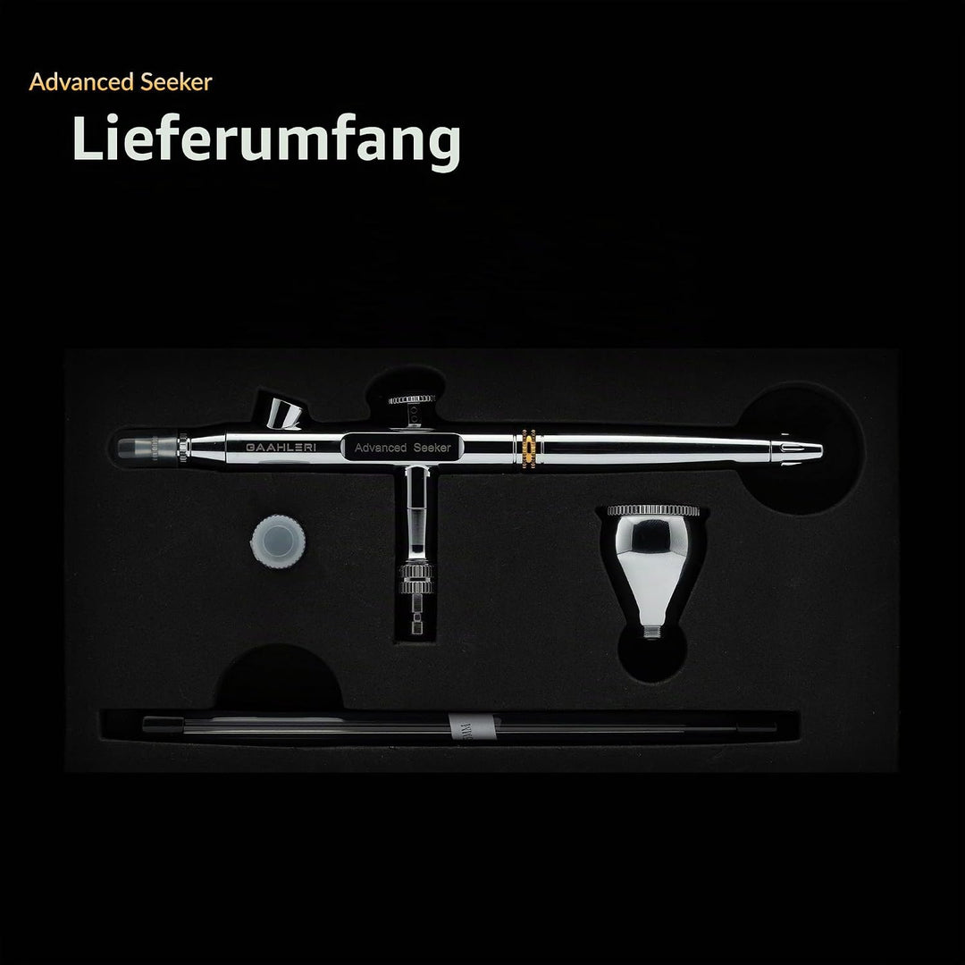 Gaahleri Airbrush Seeker, Doppelhubbetrieb mit Schwerkraft-Becher, 6-Kanal-Schnellverschlussdüse, 0,