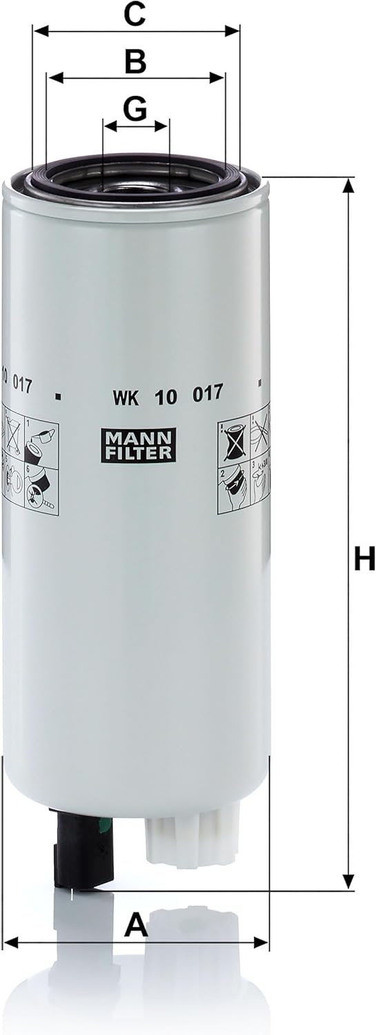 MANN-FILTER WK 10 017 x Kraftstofffilter Satz mit Dichtung / Dichtungssatz Kraftstofffilter – Für Nu
