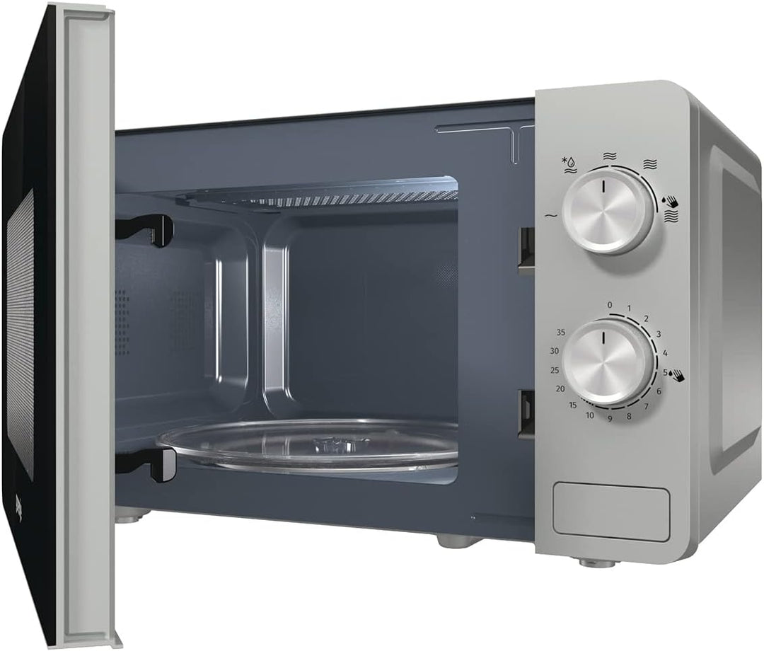 Gorenje MO20E1S Mikrowelle / 800 W, Schwarz, Edelstahl. Inox - Look ‎20 Liter Essential Line, Inox -