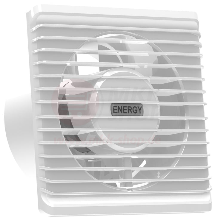 Badventilator Ø 100 mm in weiss mit Timer/Nachlauf Lüfter Ventilator Front Wandlüfter Wandventilator