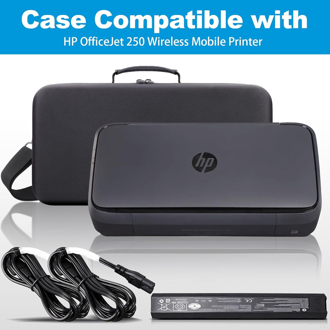 co2CREA Harte reiseschutzhülle Etui Tasche für HP Officejet 250 mobiler Multifunktionsdrucker (Nur H