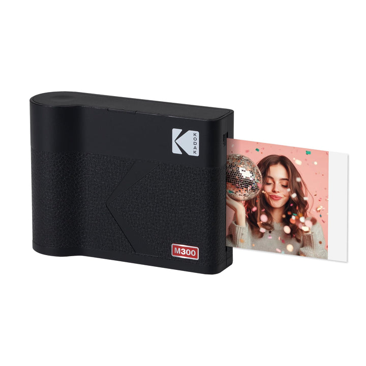 KODAK Mini 3 ERA 4PASS Mobiler Fotodrucker (7,6x7,6cm) (Schwarz, Fotodrucker + 8 Blatts) Mini 3 Foto