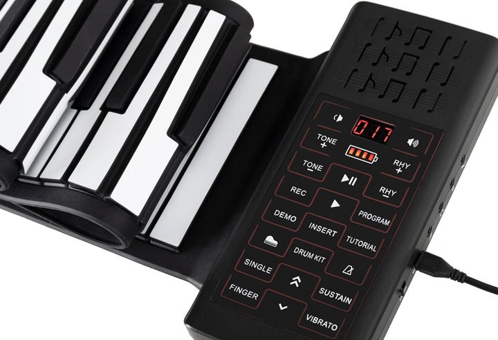 McGrey RA-88 Rollpiano - Faltbares Klavier zusammenrollbar für Transport - Li-Ionen Akku - Praktisch