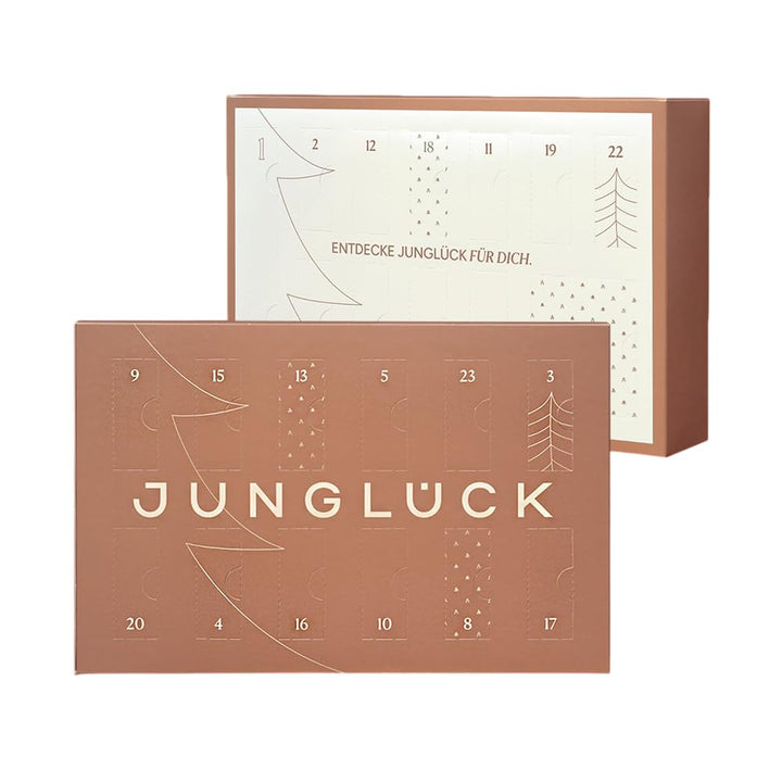 JUNGLÜCK Starter Adventskalender 2025 - Unser Beauty Weihnachtskalender um uns und unsere Produktvie