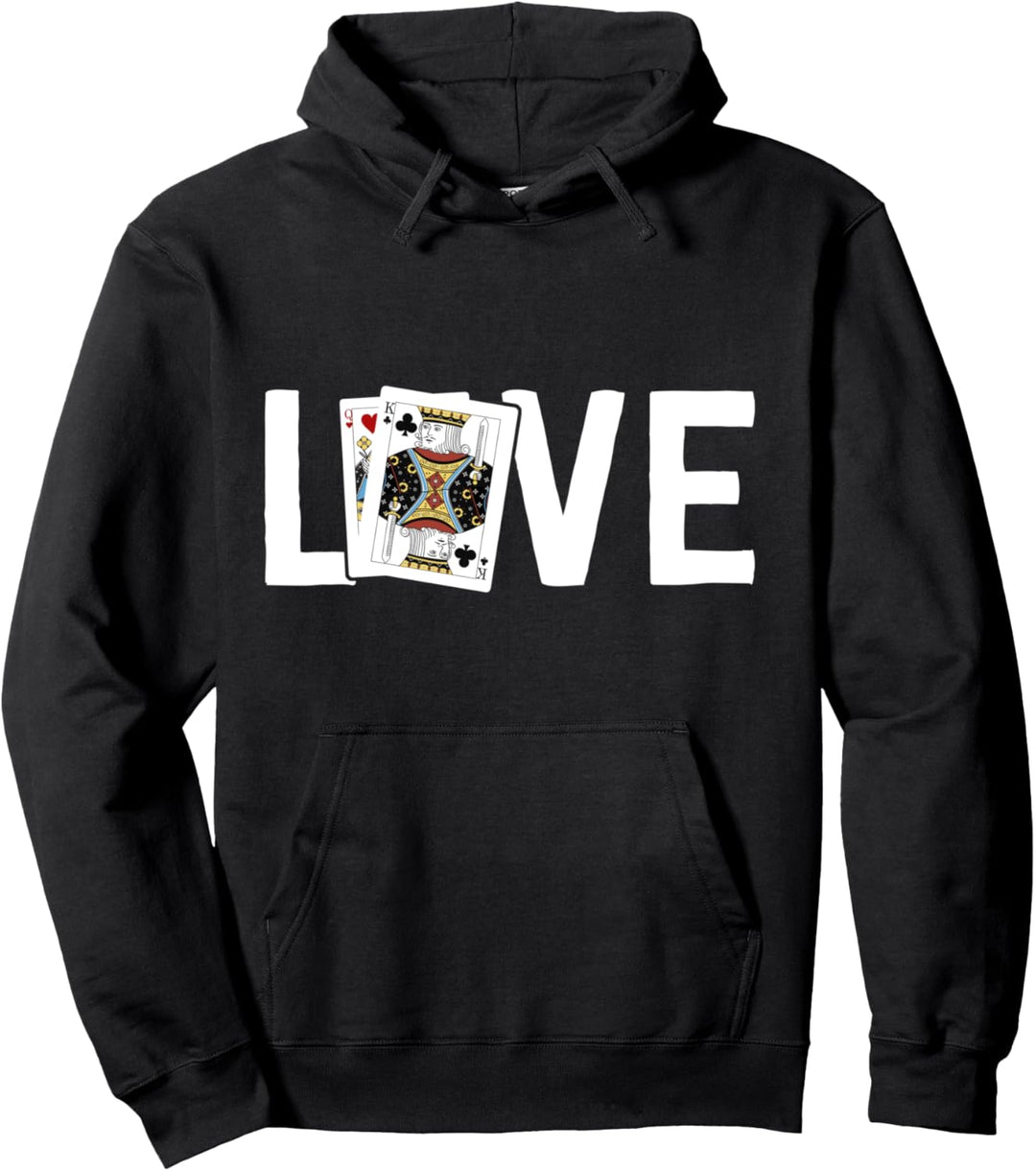 Love Euchre Shirt Women Card Player Gifts Game Mothers Day Pullover Hoodie