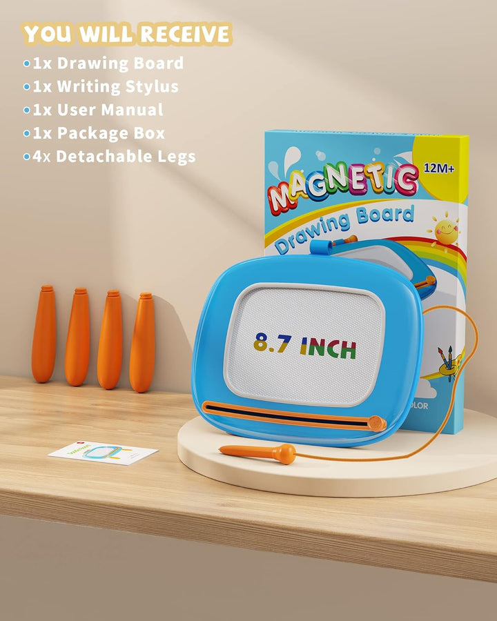 Kikapabi Magnetisches Zeichenbrett für Kleinkinder – Geschenk zum 1. Geburtstag für Mädchen und Jung
